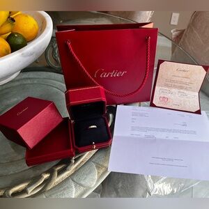 AUTHENTIC CARTIER LOVE WEDDING BAND RING